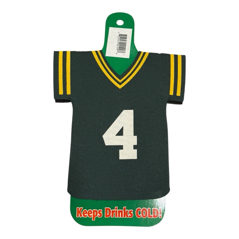 Vintage Brett Favre Green Bay Packers Bottle Can Coozie Beer Coke 1990’s NWT